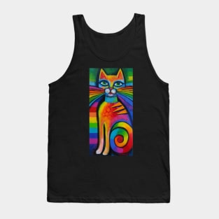 Rainbow cat Tank Top